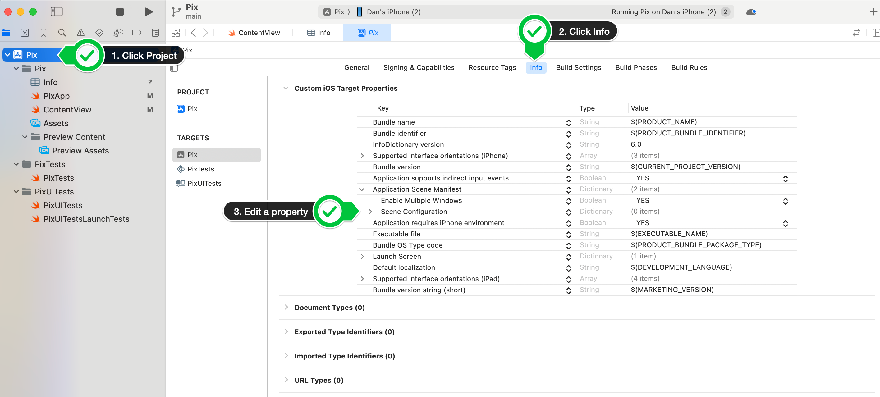 Steps to add Info.plist